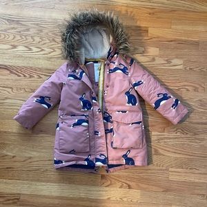 Mini Boden girls winter coat EUC size 5-6